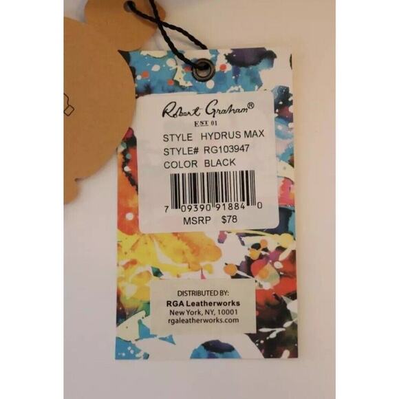 NWT ROBERT GRAHAM HYDRUS MAX MENS TOILETRY TRAVEL BAG BLACK - Picture 8 of 9